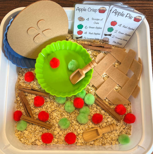 Make a Apple Pie | Sensory Bin | Preschool Fall Unit Study Game | Homeschool Learning