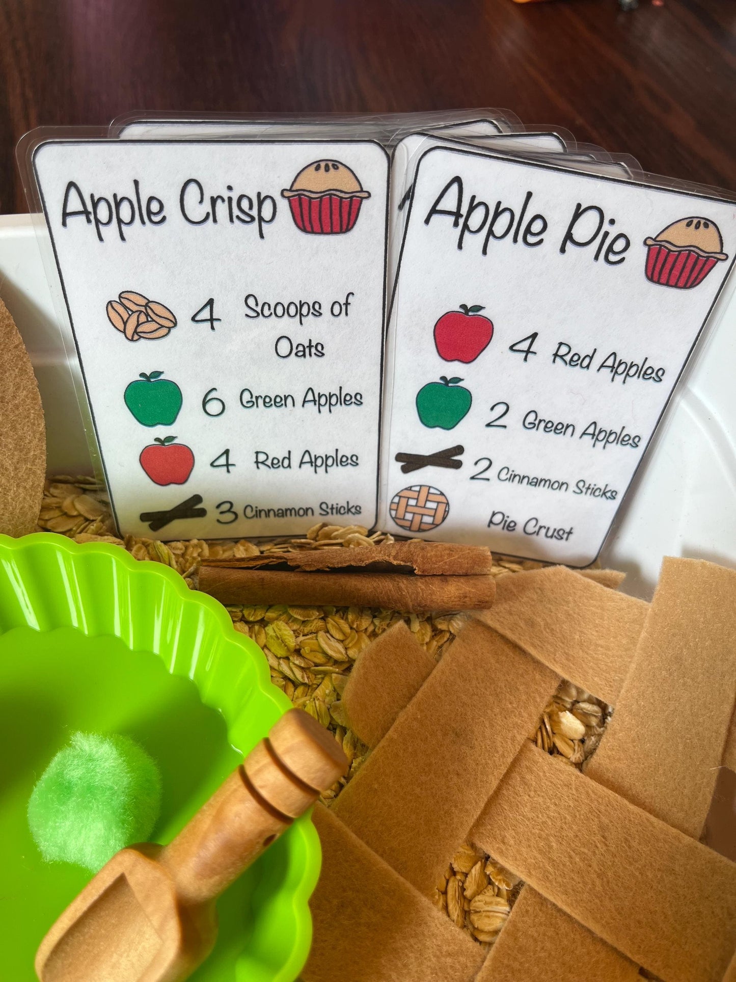 Make a Apple Pie | Sensory Bin | Preschool Fall Unit Study Game | Homeschool Learning