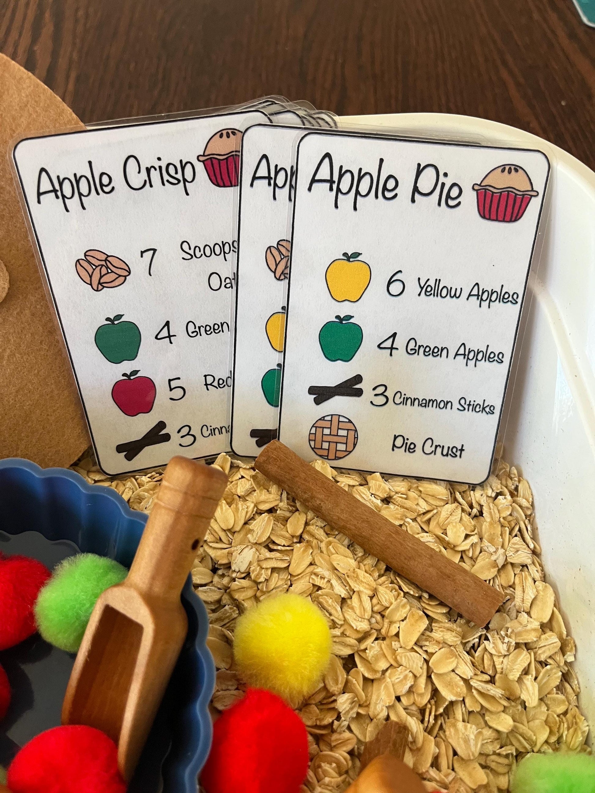 Make a Apple Pie | Sensory Bin | Preschool Fall Unit Study Game | Homeschool Learning