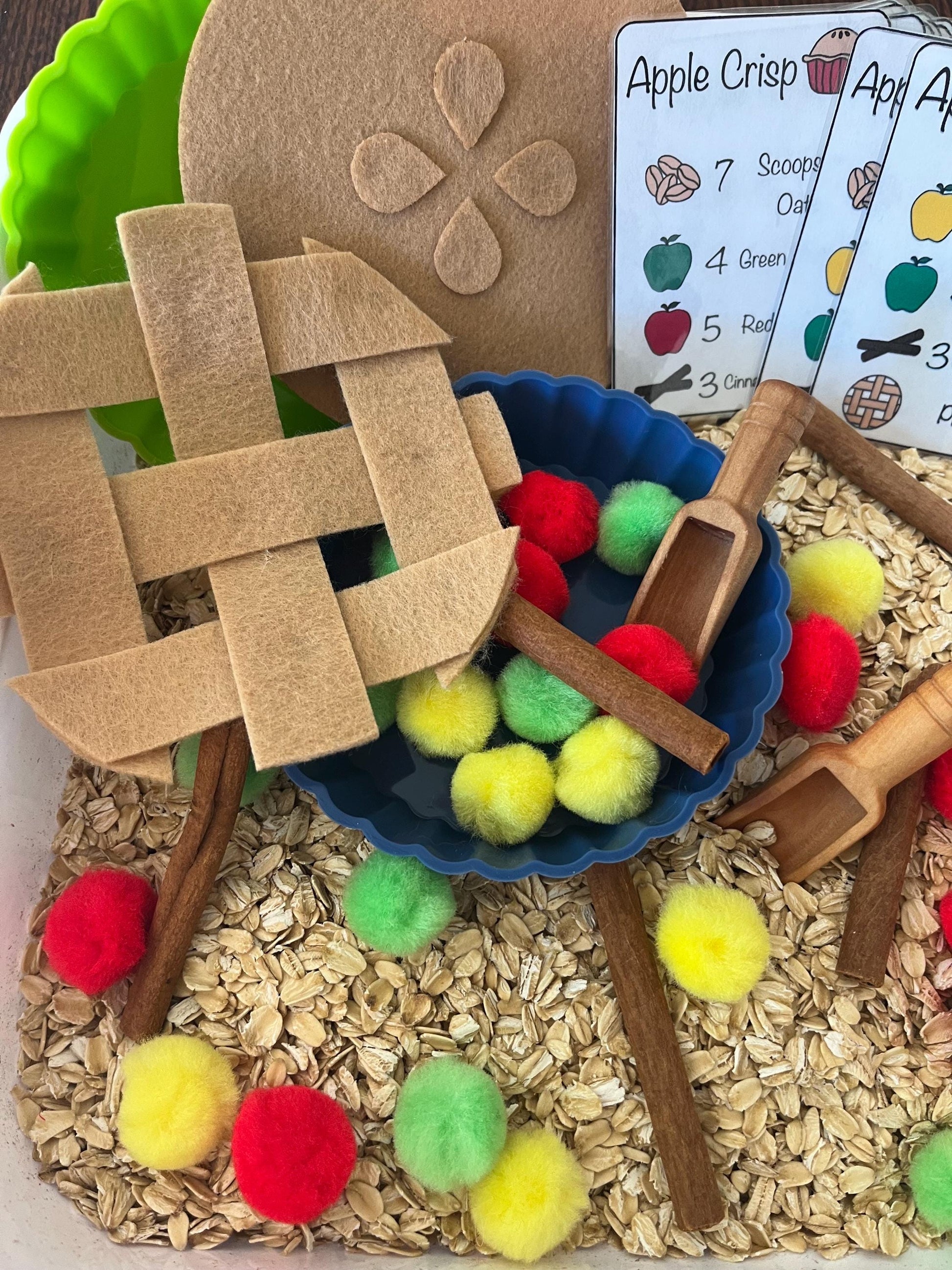 Make a Apple Pie | Sensory Bin | Preschool Fall Unit Study Game | Homeschool Learning