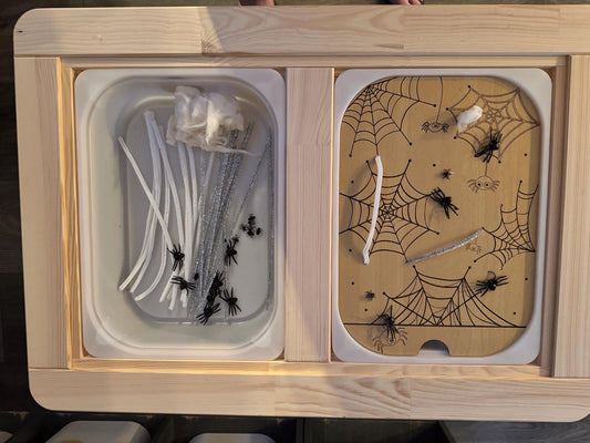 Spider Web TROFAST Insert: Montessori Sensory Bin Activity