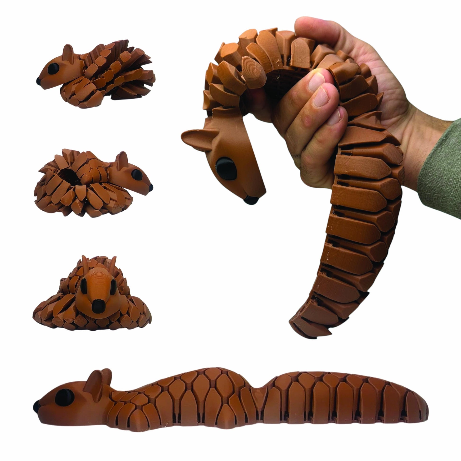 Life-Size Sensory Squirrel Fidget Toy — HyperFlexi™ Realistic Desk Toy, Quiet Stress Relief Gift (Brown)