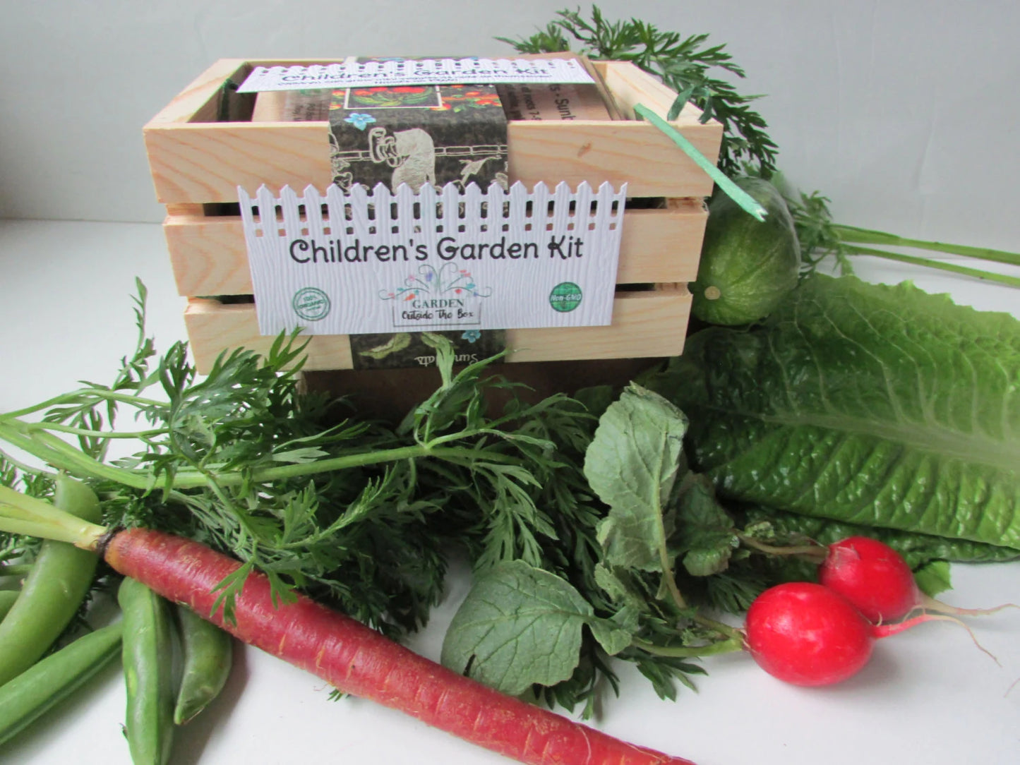 Children'S Garden Collection + Mini Greenhouse - Organic - Custom Garden Seeds - Fun & Easy Specialty Garden - Kids Gardening Gift Set