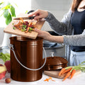 Compost Bin with Lid and 1.3 Gallon Compose Spare Charcoal Filter Utopia Kitchen