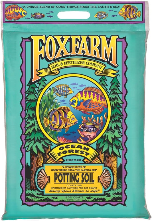 Ocean Forest Potting Soil, 12qt – Light, Aerated Texture, Designed for All Container Plants – pH Adjusted for Optimal Nutrient Uptake, Effectively Retains Moisture (12 Quart (1 Pack))