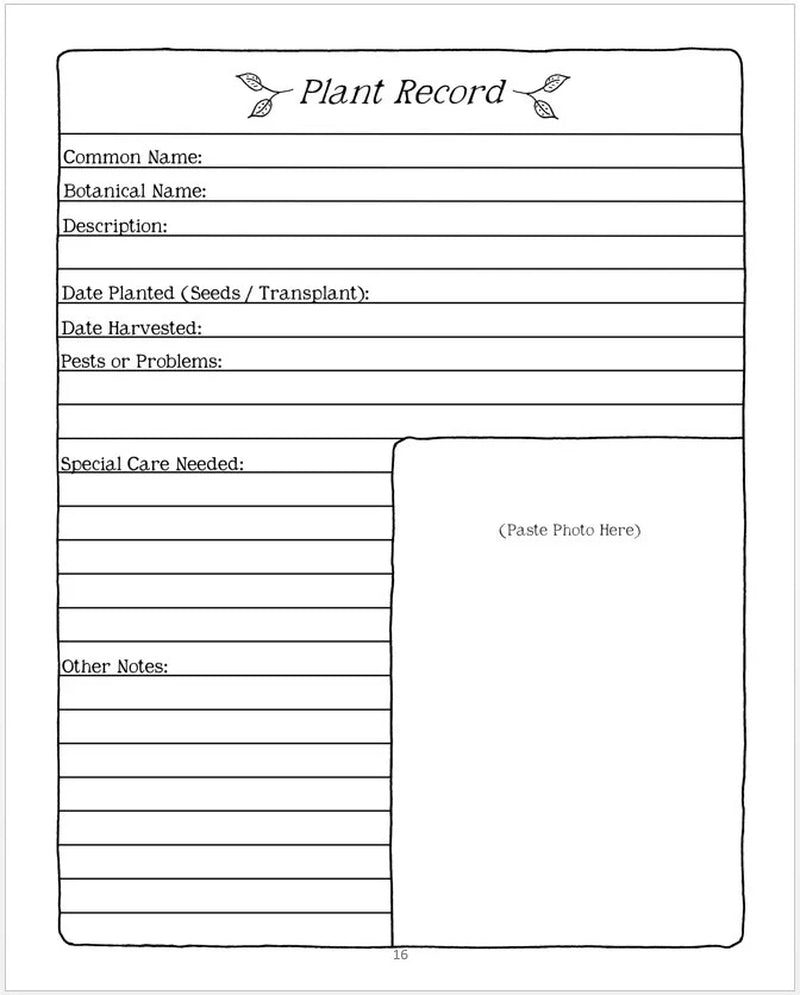 DIGITAL PDF Version - Garden Journal for Kids - 8.5 x 11 and A4 Size Formats