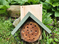Hanging Bee & Insect House, Pollinator Hotel, Nesting Box, Garden Gift, Rustic Bee House