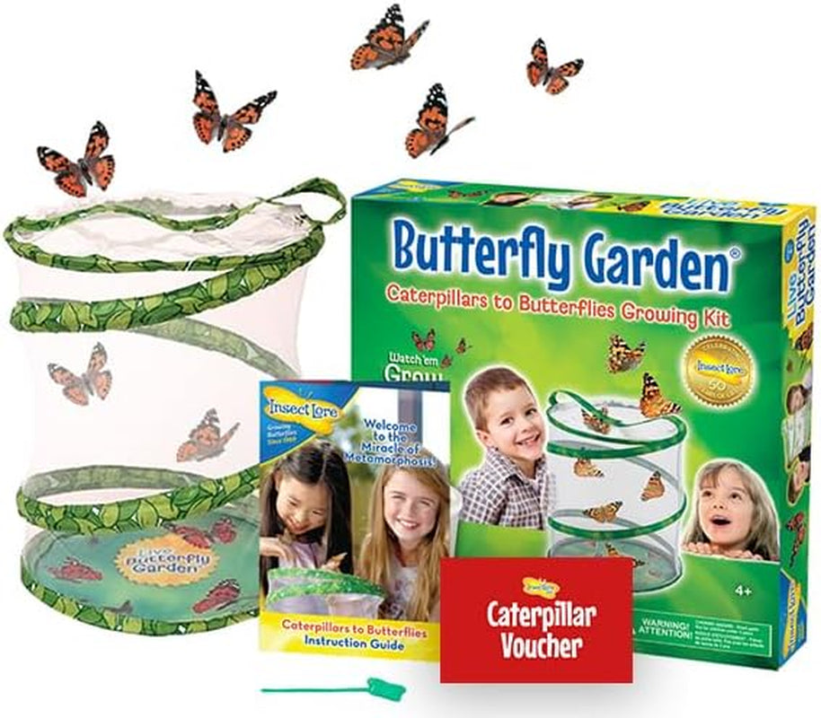 Painted Lady Butterfly Kit - Habitat, STEM Journal, & Voucher for Chrysalis Log & Caterpillars - Grow Your Own Butterfly Kit