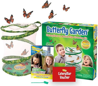 Painted Lady Butterfly Kit - Habitat, STEM Journal, & Voucher for Chrysalis Log & Caterpillars - Grow Your Own Butterfly Kit