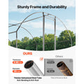 Uimoso Large Metal Walk-in Chicken Coop with Dome Roof, 9x25x6.6 ft Poultry Run