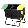 Compost Tumbler Bin 37Gal Outdoor Composter Fast Create Fertile 360°Dual Chamber