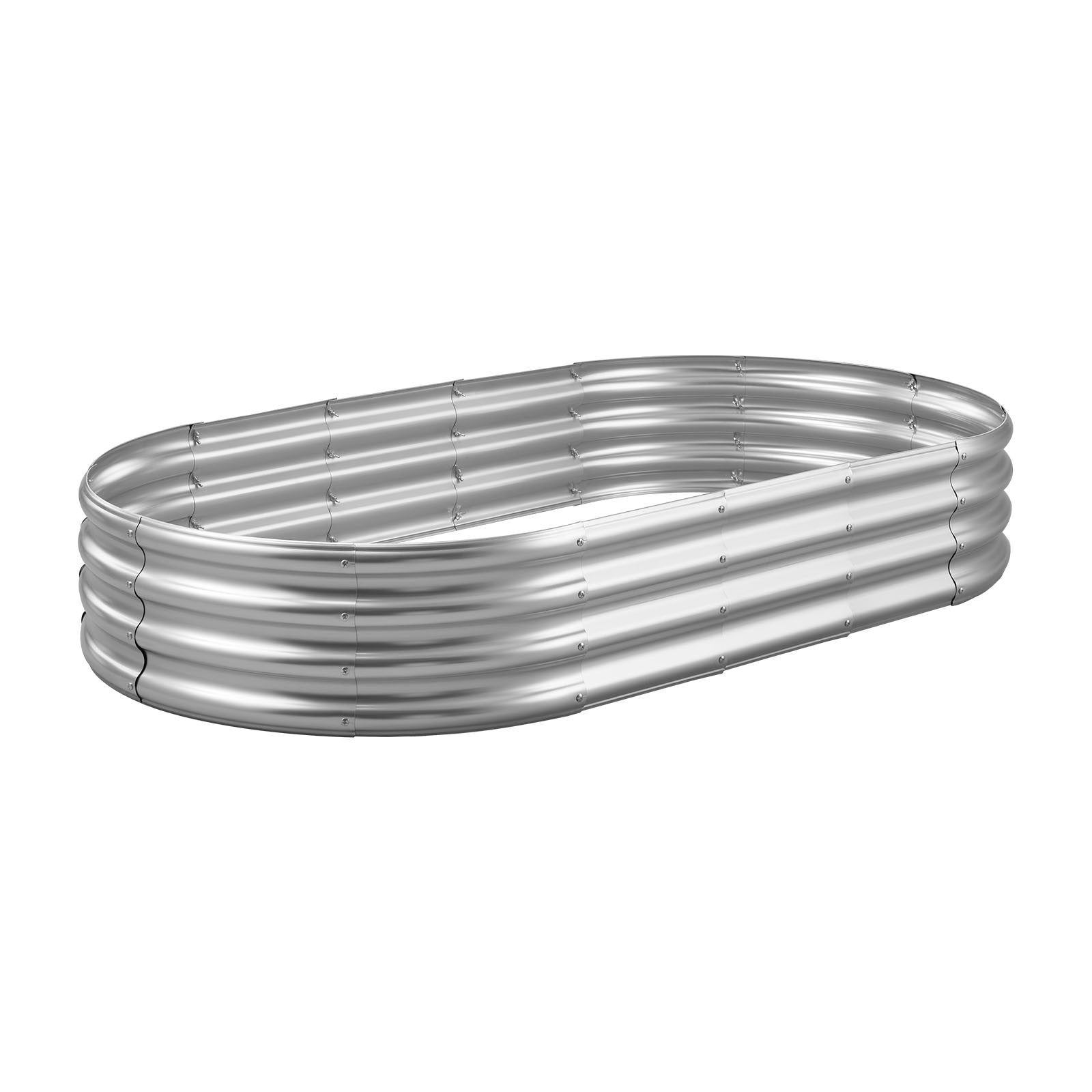 VEVOR Metal Raised Garden Bed Galvanized Planter Box 6x3x1 ft Galvanized Color