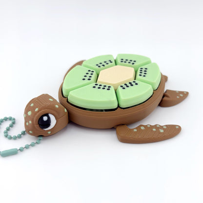 3D Printed Fruit Turtle Multi-Key Sensory Clicker Fidget Toy - Satisfying Tactile Fun!