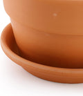 4 Pack Terracotta Pots with Saucer, 6 Inch Large Terra Cotta Plant Pot with Drainage Hole, Clay Flower Planter Pot with Tray for Indoor Outdoor Plant