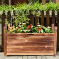 Heavy Wooden Planter Trough Planting Box Raised Garden Bed Plant Pot In/Outdoor