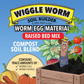 Wiggle Worm Raised Bed Mix with Worm Egg Material and Worm Castings, 40lbs