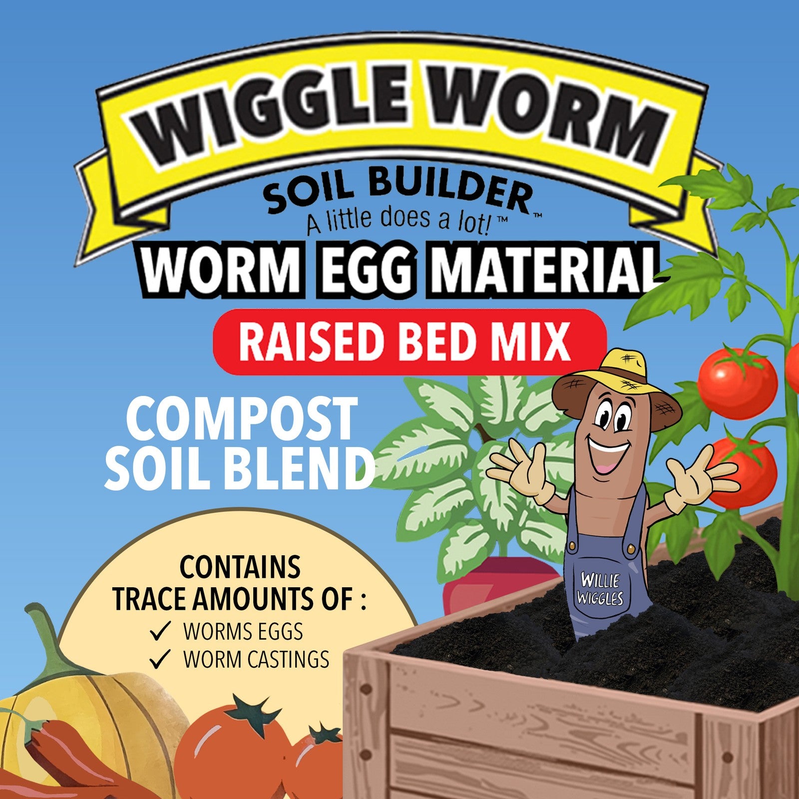 Wiggle Worm Raised Bed Mix with Worm Egg Material and Worm Castings, 40lbs
