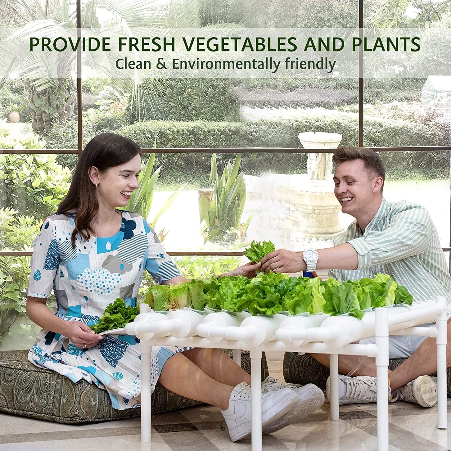 VIVOSUN Hydroponic Site Grow Kit Hydroponics System 36 54 72 90 108 Plant Sites