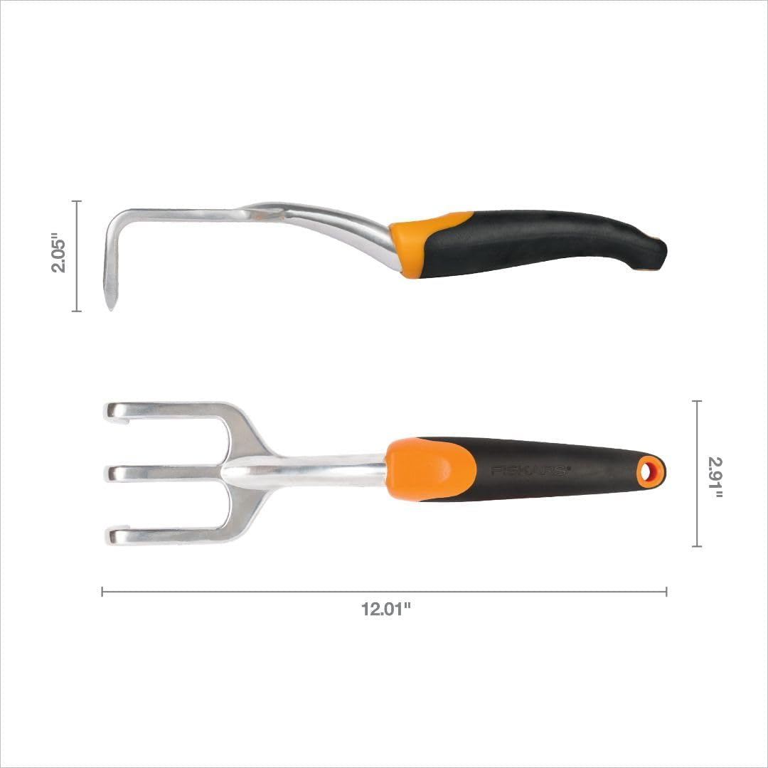Ergo Cultivator for Digging, Aerating Soil, and Weeding, Heavy Duty Garden Tool with Hanging Hole