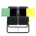 Compost Tumbler Bin 37Gal Outdoor Composter Fast Create Fertile 360°Dual Chamber