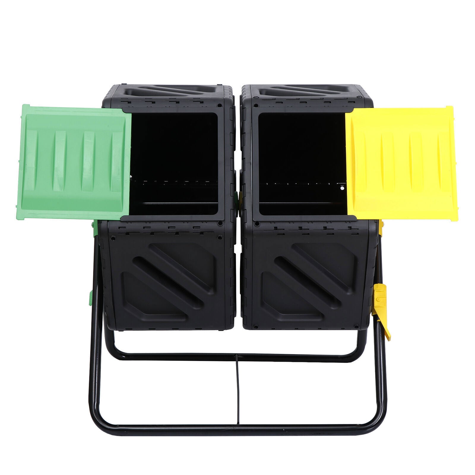 Compost Tumbler Bin 37Gal Outdoor Composter Fast Create Fertile 360°Dual Chamber