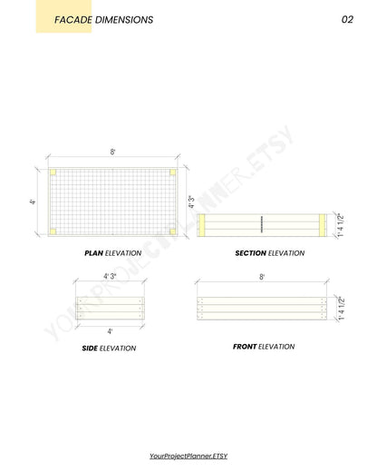 DIY Cedar Garden Bed Plan: 4x8 & 4x4 Raised Planter Box (PDF) + Build Videos