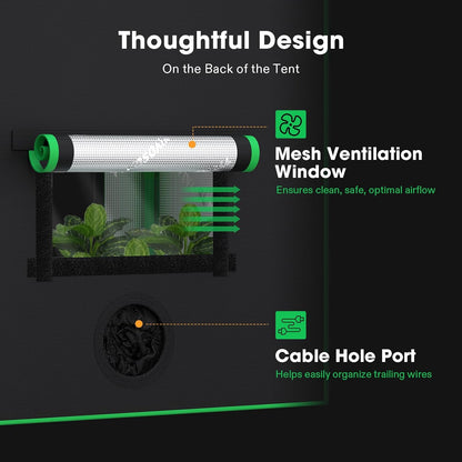 Small Grow Tent for Aerogarden, Hydroponics Growing System, 20”X14”X21” Highly Reflective Mylar Indoor Grow Tent with Sealed Bottom Design, Ventilation Window and Cable Hole Port