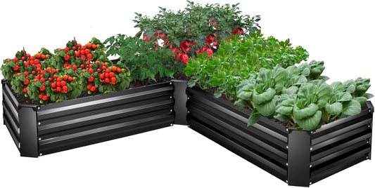Raised Bed Garden Bed Kit, 5x5x1ft Galvanized Planter Tall Raised Garden Boxes Outdoor, Large Metal Raised Garden Beds for Vegetables, Flowers, Herbs