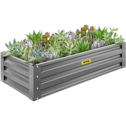 VEVOR Galvanized Raised Garden Bed Planter Box for Plant Flower Vegetable