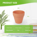 24 Pack 4 Inches Terracotta Plant Pots, Terra Cotta Planter with Drainage Holes, Perfect for Planting, Painting, Weddings and Parties