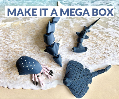 Sea Creature Fidget Toy Gift Box: Sensory Stress Relief Set