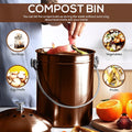 Compost Bin with Lid and 1.3 Gallon Compose Spare Charcoal Filter Utopia Kitchen