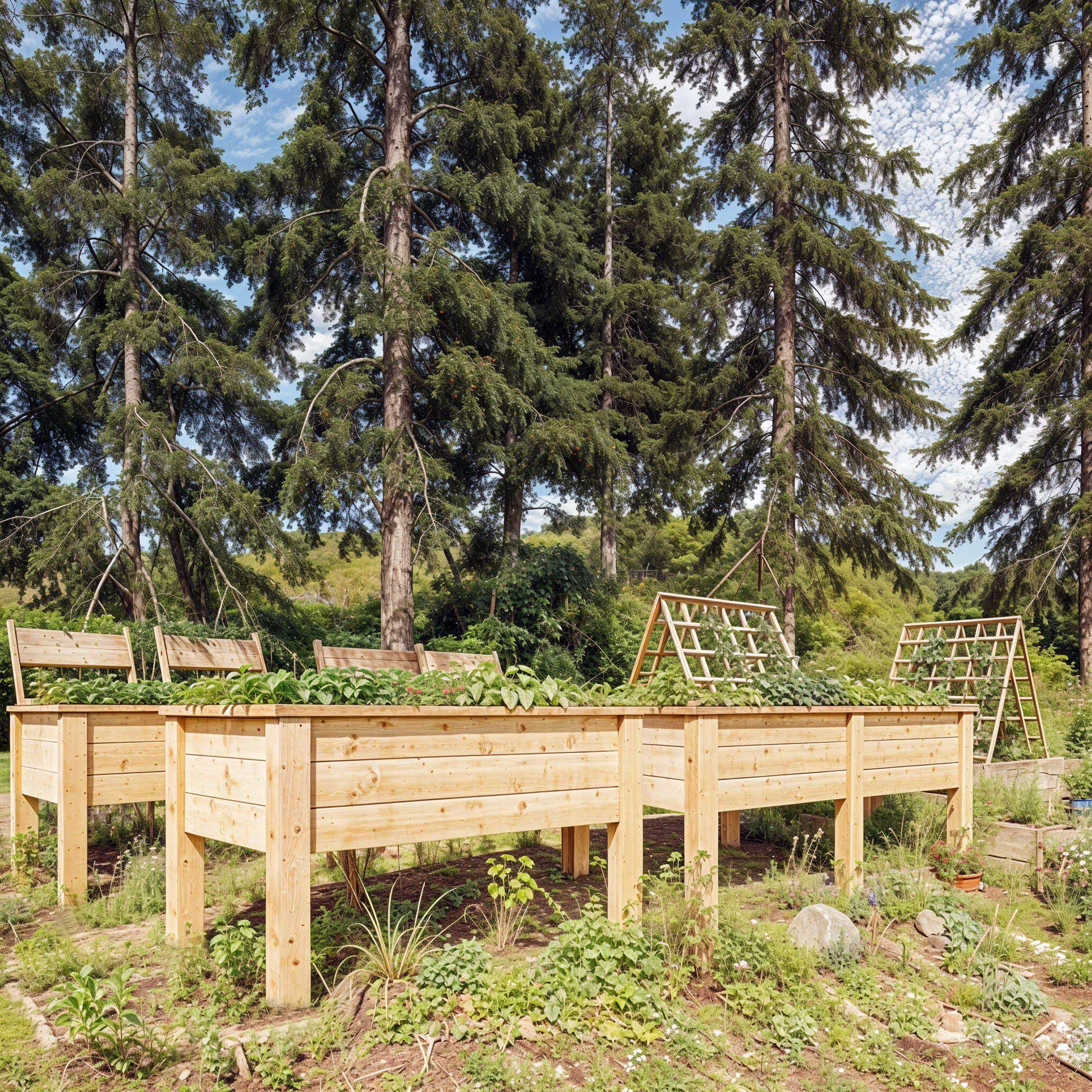 Raised Garden Bed Plans - Cedar Planter Box - DIY Cedar Elevated Planter - Raised Bed Plans - PDF for Vegetables, Herbs, Flowers