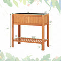 Raised Garden Bed Elevated Planter Box Shelf Standing Garden Herb Garden Wood