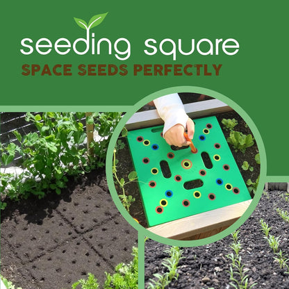 - Seed and Seedling Spacer Tool for Bigger Harvests, Organized Plants & Fewer Weeds – Color-Coded Gardening Template with Magnetic Dibber, Ruler & Planting Guide