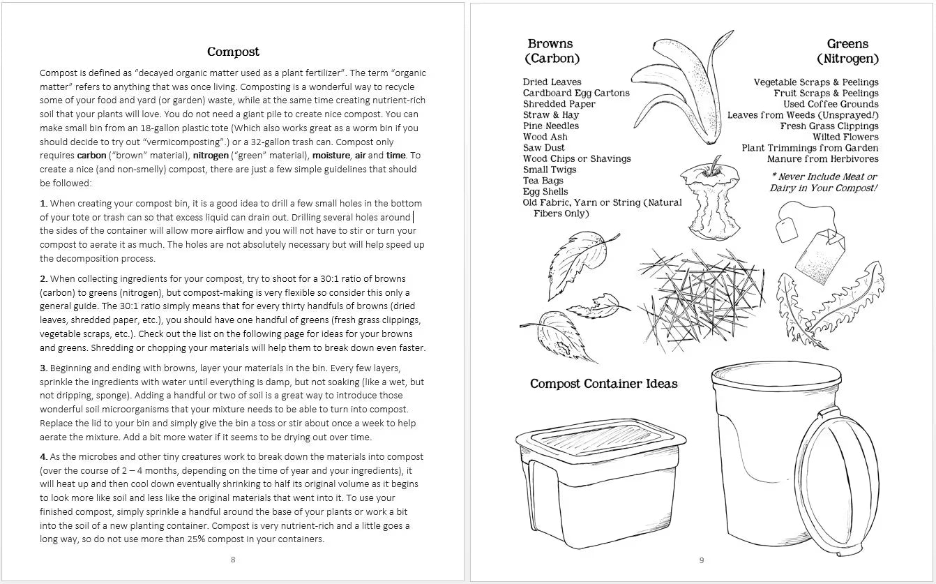 DIGITAL PDF Version - Garden Journal for Kids - 8.5 x 11 and A4 Size Formats