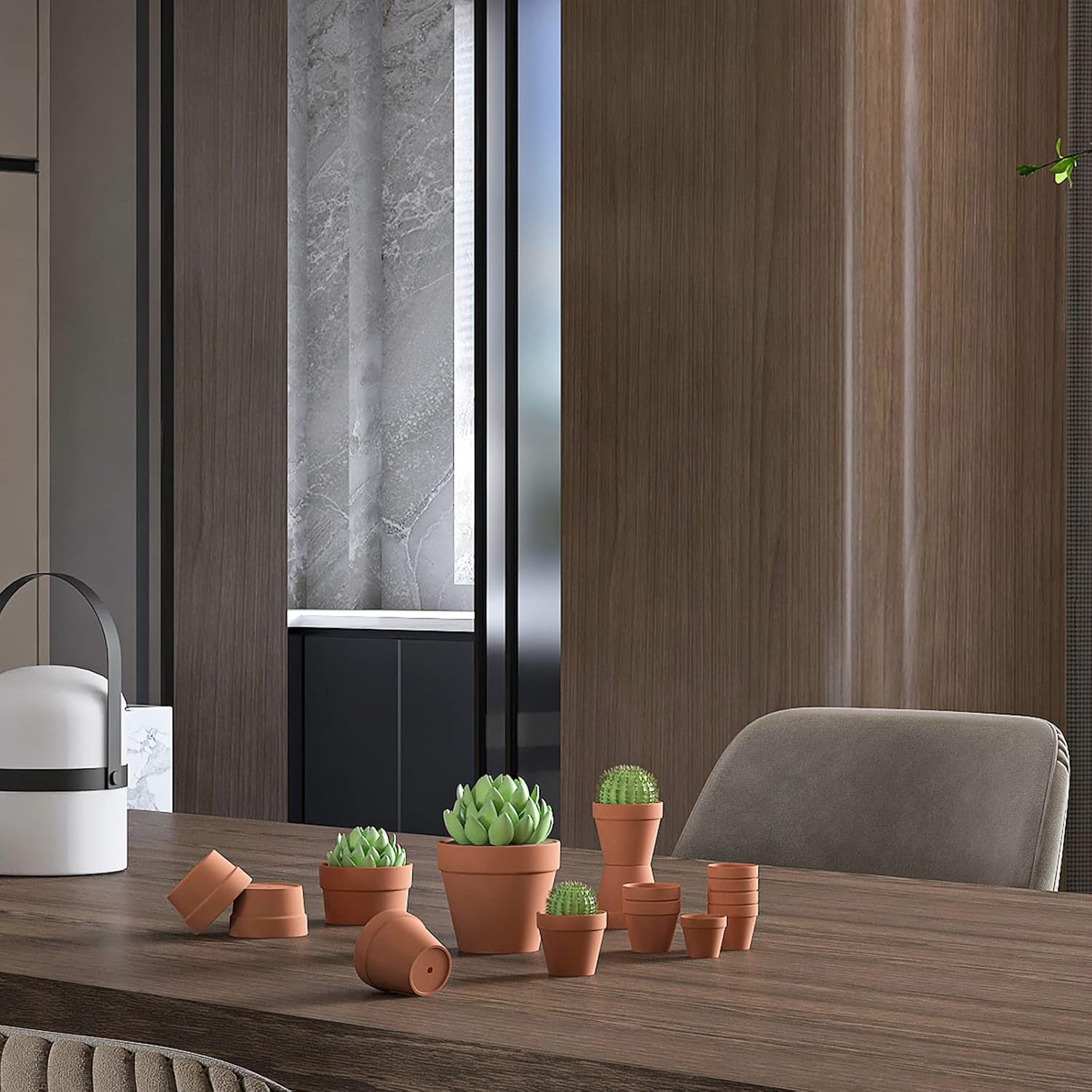 36 Pcs Small Mini Clay Pots 2.1'' Terracotta Pot Clay Ceramic Pottery Planter Cactus Flower Pots Succulent Nursery Pots- Great for Window Boxes, Cactus, Plants, Crafts, Wedding Favors