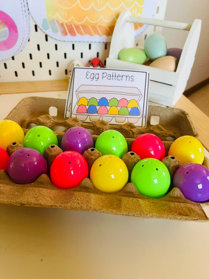 Egg Patterns, Easter Printable, Preschool Printable, Preschool Math, Homeschool Activity, Montessori Printable, Task Box Cards