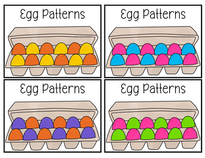 Egg Patterns, Easter Printable, Preschool Printable, Preschool Math, Homeschool Activity, Montessori Printable, Task Box Cards