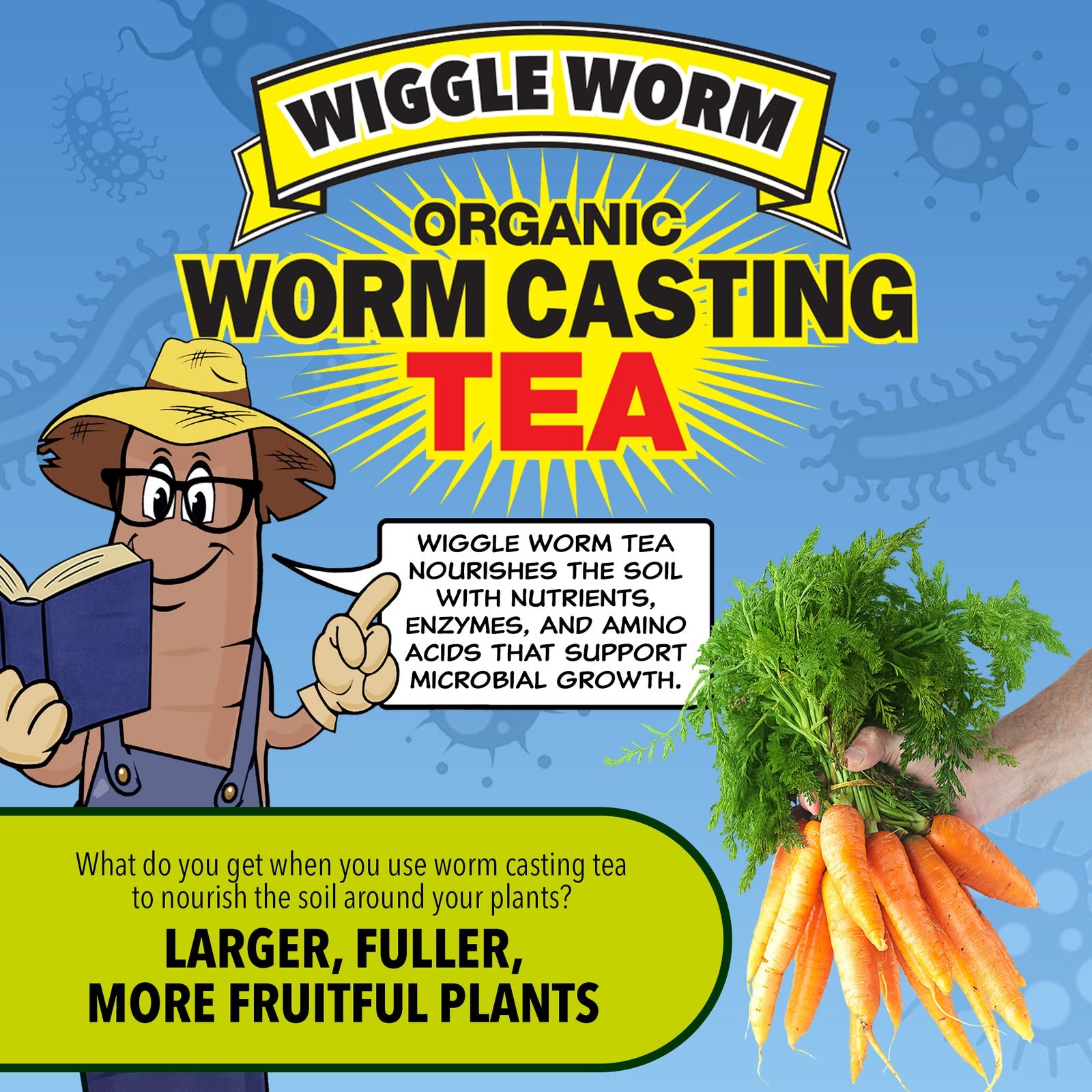 Wiggle Worm Pure Worm Castings Tea Organic Liquid Fertilizer Concentrate, 1 Gal