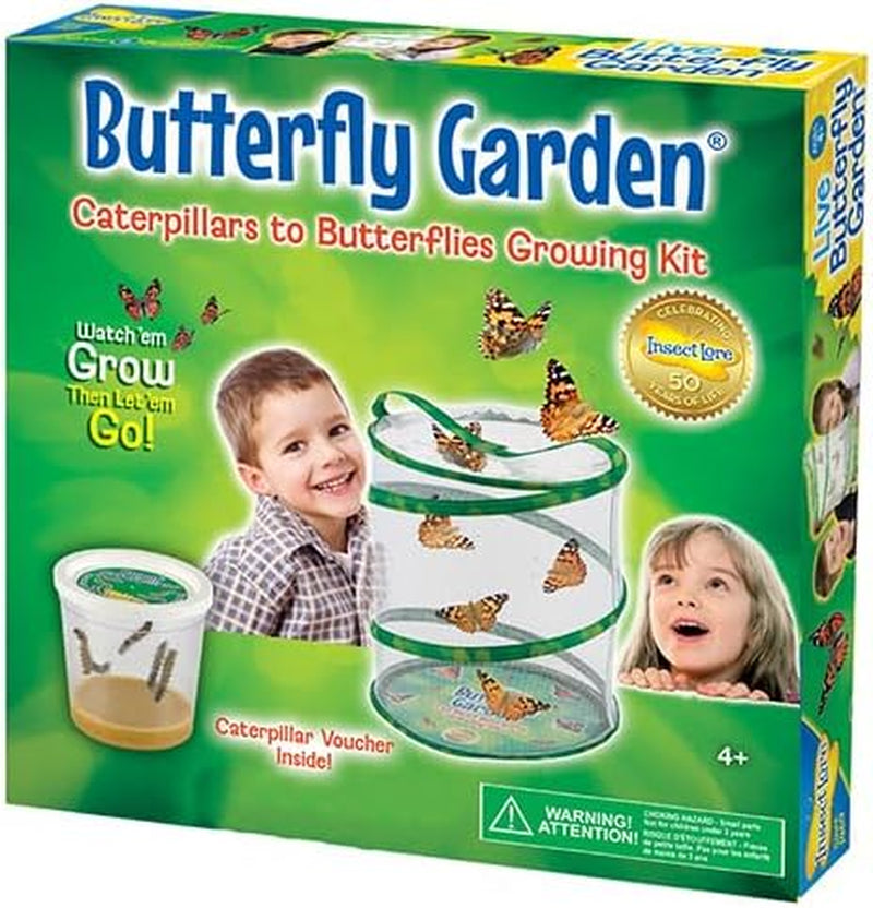 Painted Lady Butterfly Kit - Habitat, STEM Journal, & Voucher for Chrysalis Log & Caterpillars - Grow Your Own Butterfly Kit