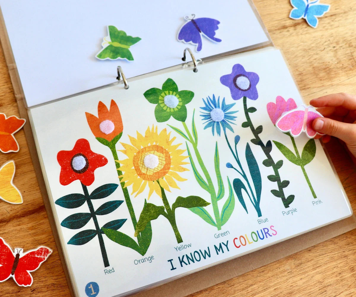 Spring Garden Busybook Printable Quiet books Toddler Activities Morning Busy Book Montessori Homeschool Resources Preschool Pre-K Kids Gift
