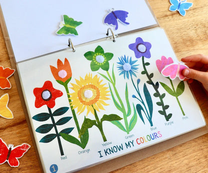 Spring Garden Busybook Printable Quiet books Toddler Activities Morning Busy Book Montessori Homeschool Resources Preschool Pre-K Kids Gift