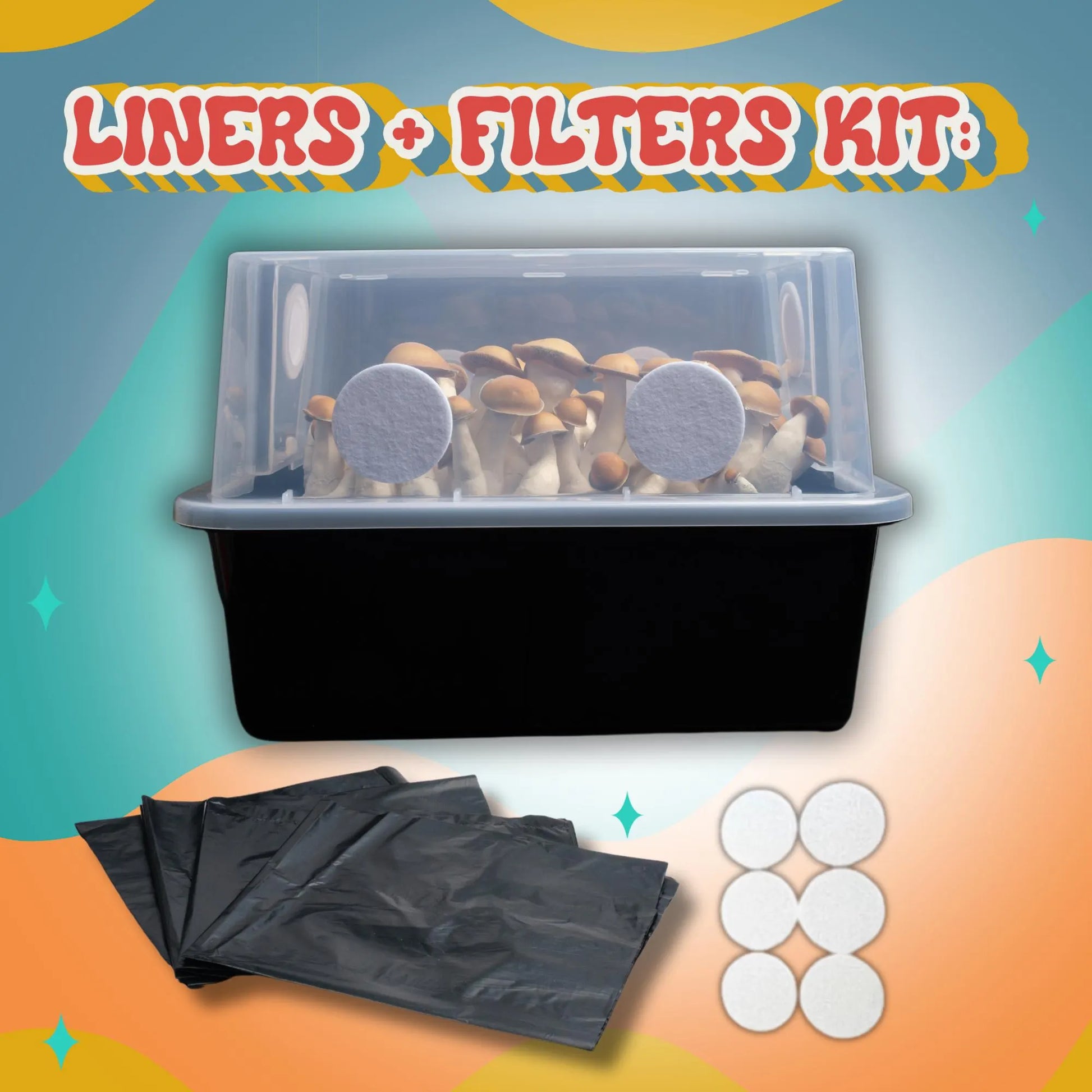 Microppose Monotub - Mushroom Cultivation Grow Kit for Easy Mono-tub Tek for Efficient DIY Mushroom Growing Small, Medium, Large Sizes