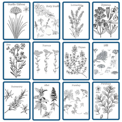 HUGE Homeschool Garden Herbs Notebooking Journal 266 Pages Homeschool Nature Botany Mini Unit Study Coloring Pages Flashcards Curriculum