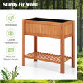Raised Garden Bed Elevated Planter Box Shelf Standing Garden Herb Garden Wood