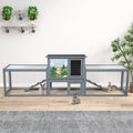 COZIWOW 94'' Large Wooden Rabbit Hutch with Pull Guinea Pig House Chincken Coop