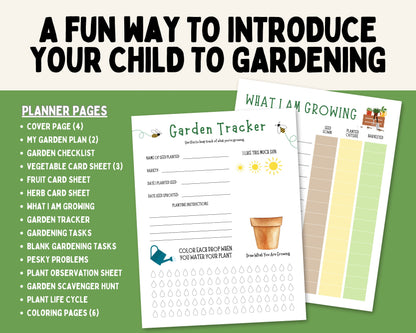 Garden Planner for Kids, Homeschool Gardening Curriculum, Garden Unit Study Plant Unit Study, Garden Worksheet, Garden Journal Printable PDF