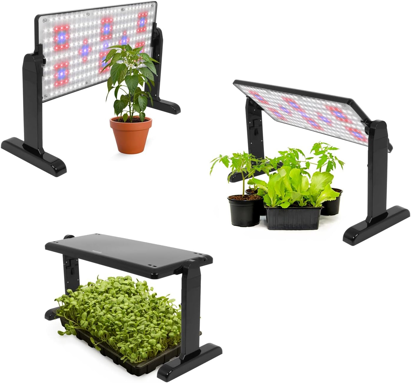 45W LED Grow Light Panel with Stand & Hanging Kit for Healthy Plant Growth