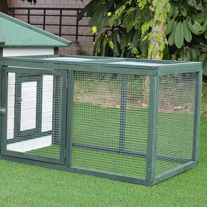 Chicken Coop Hen House /w Cottage Style, Green